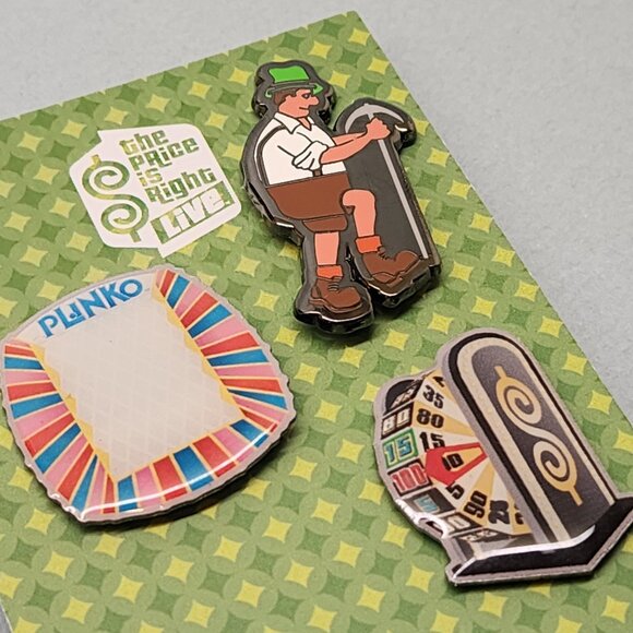 The Price is Right LIVE! 3 Enamel Pin Set - Plinko, Mountain Climber, Big Wheel - Picture 1 of 3